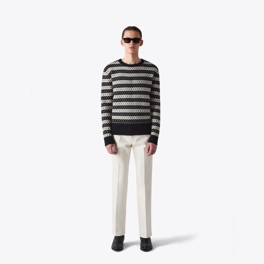 BLK DNM Sweater 03 Black Jacquard Size Small